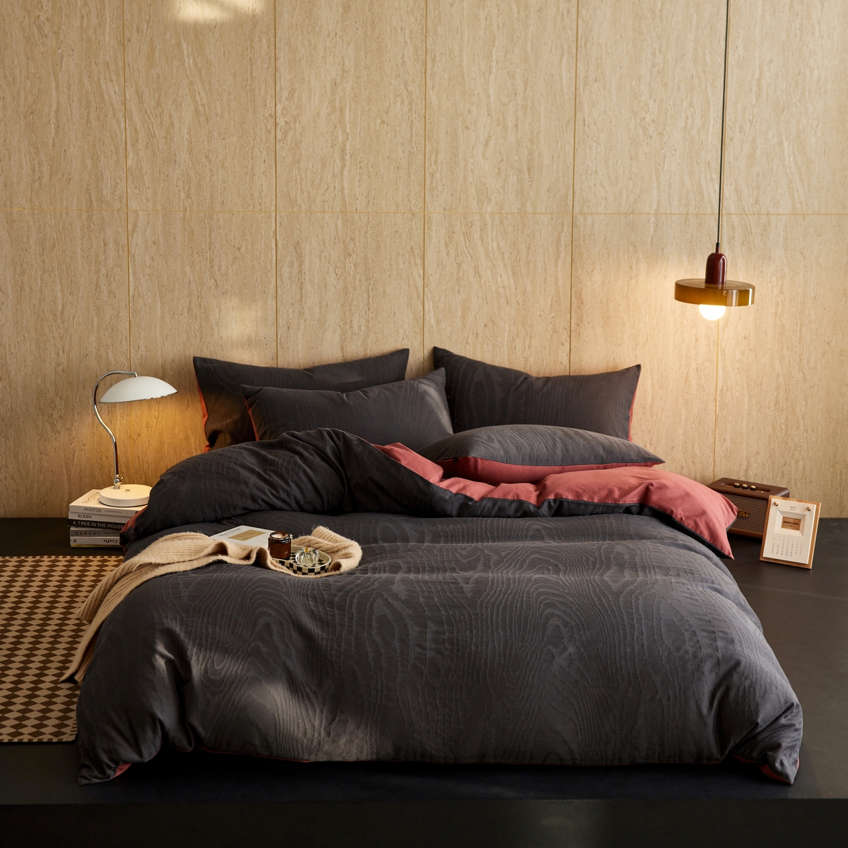 91家纺网 家纺一手货源 找家纺 （总）眷恋家纺 2025年全棉染色提花四件套浮光跃川