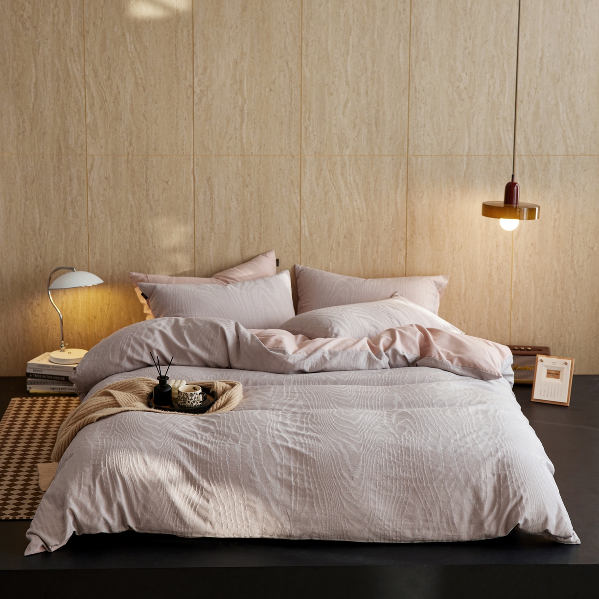 91家纺网 家纺一手货源 找家纺 （总）眷恋家纺 2025年全棉染色提花四件套浮光跃川