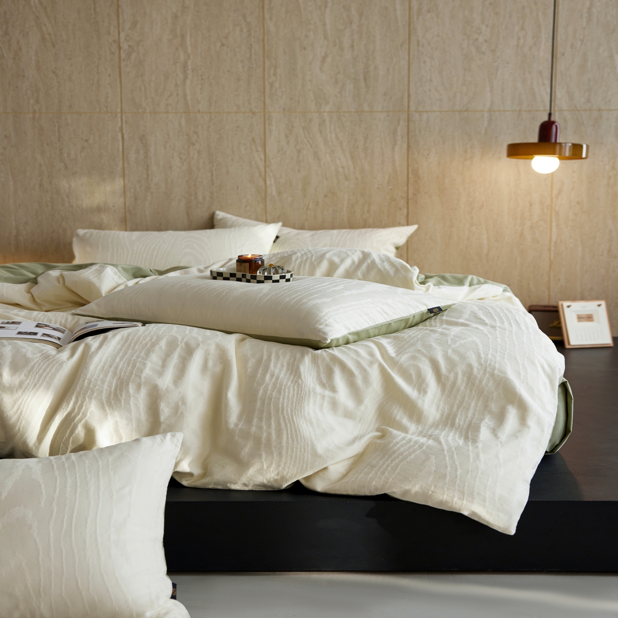 91家纺网 家纺一手货源 找家纺 （总）眷恋家纺 2025年全棉染色提花四件套浮光跃川