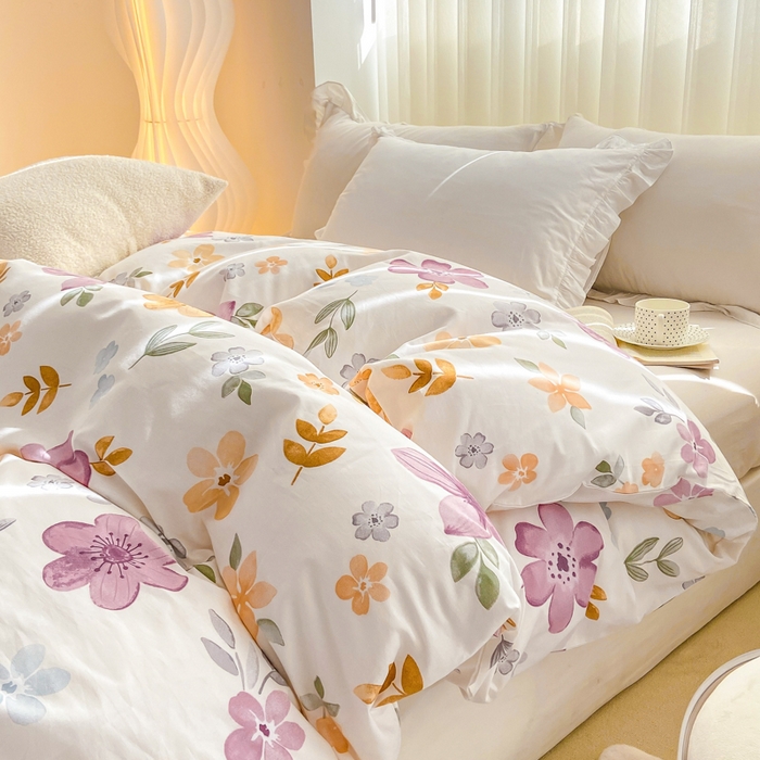 91家纺网 家纺一手货源 找家纺 (总)麋兔 2025新款全棉纯棉ins印花单品被套 被套单件