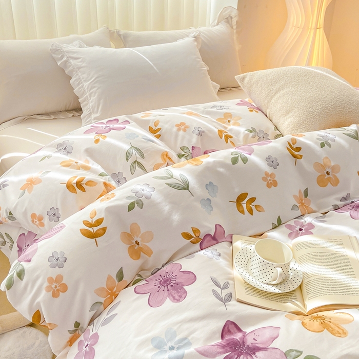 91家纺网 家纺一手货源 找家纺 (总)麋兔 2025新款全棉纯棉ins印花单品被套 被套单件