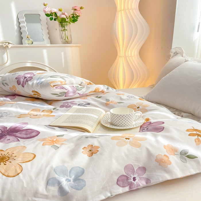 91家纺网 家纺一手货源 找家纺 (总)麋兔 2025新款全棉纯棉ins印花单品被套 被套单件