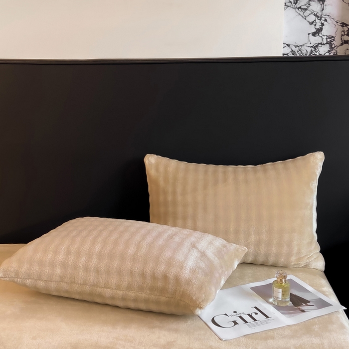 91家纺网 家纺一手货源 找家纺 品乐家纺 2025新款秋冬A类高克重300g泡泡兔绒保暖被套单品被套单件被套 泡泡  卡其驼