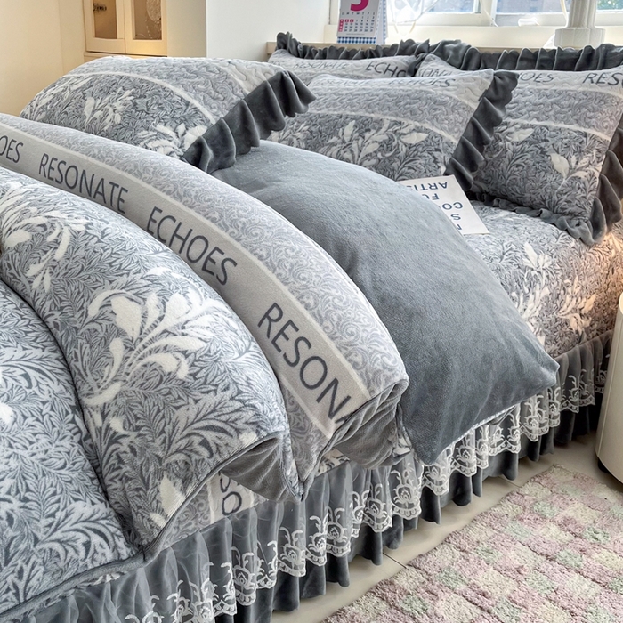 91家纺网 家纺一手货源 找家纺 铠畅 2025新款加厚牛奶绒床盖四件套 雅典娜