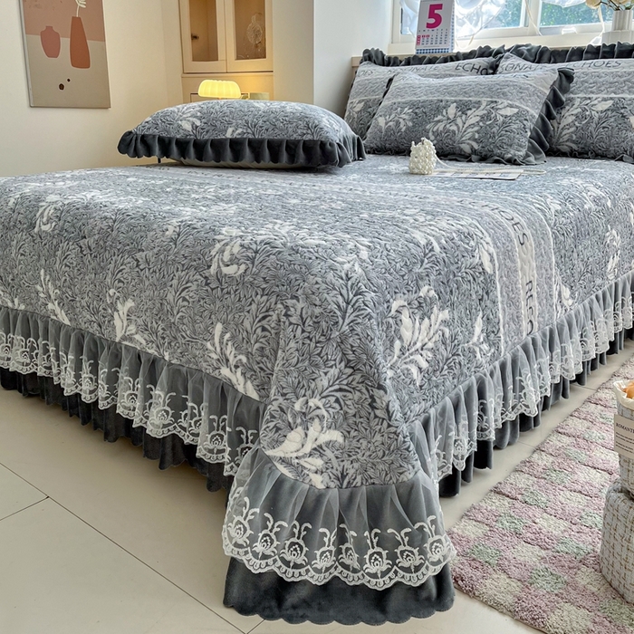 91家纺网 家纺一手货源 找家纺 铠畅 2025新款加厚牛奶绒床盖四件套 雅典娜