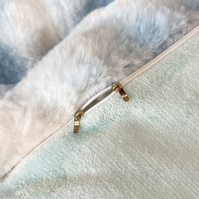 91家纺网 家纺一手货源 找家纺 品乐家纺 2025新款秋冬A类高克重300g泡泡兔绒保暖被套单品被套单件被套 炫彩 清水兰