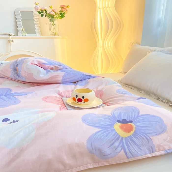 91家纺网 家纺一手货源 找家纺 麋兔 2025新款全棉纯棉ins印花单品被套 被套单件 花莫里