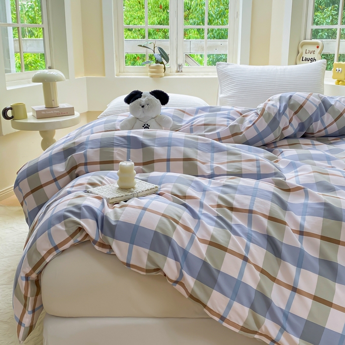 91家纺网 家纺一手货源 找家纺 麋兔 2025新款全棉纯棉ins印花单品被套 被套单件 德洛克