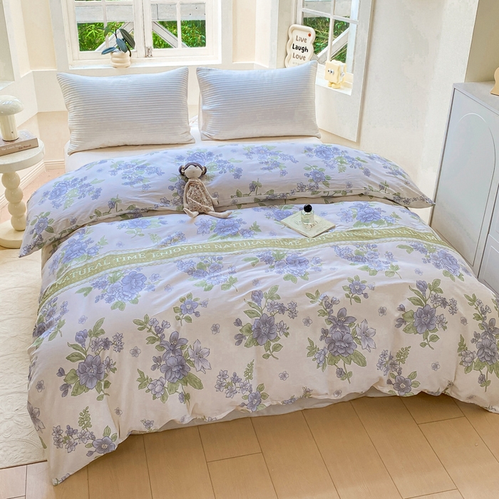 91家纺网 家纺一手货源 找家纺 麋兔 2025新款全棉纯棉ins印花单品被套 被套单件 风之恋