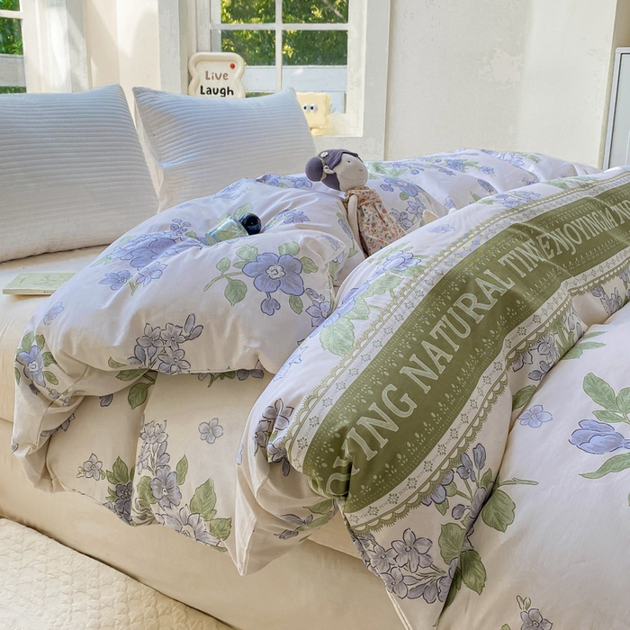 91家纺网 家纺一手货源 找家纺 麋兔 2025新款全棉纯棉ins印花单品被套 被套单件 风之恋