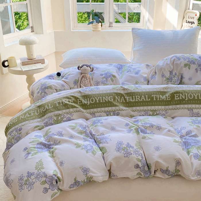 91家纺网 家纺一手货源 找家纺 麋兔 2025新款全棉纯棉ins印花单品被套 被套单件 风之恋