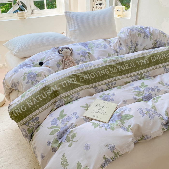 91家纺网 家纺一手货源 找家纺 麋兔 2025新款全棉纯棉ins印花单品被套 被套单件 风之恋