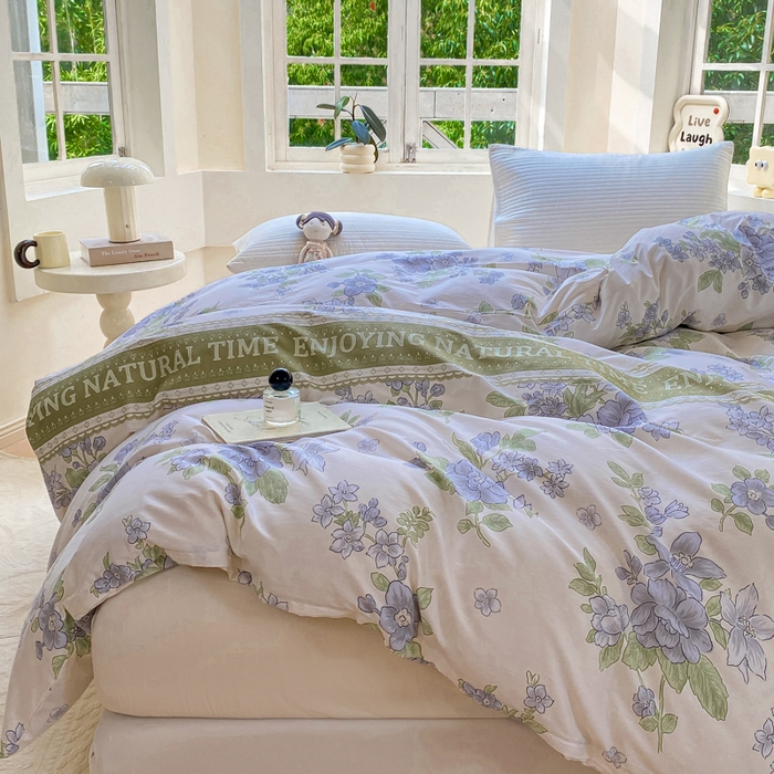 91家纺网 家纺一手货源 找家纺 麋兔 2025新款全棉纯棉ins印花单品被套 被套单件 风之恋