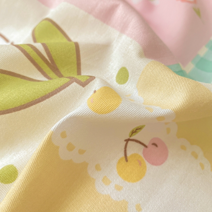 91家纺网 家纺一手货源 找家纺 麋兔 2025新款全棉纯棉ins印花单品被套 被套单件 欢乐园