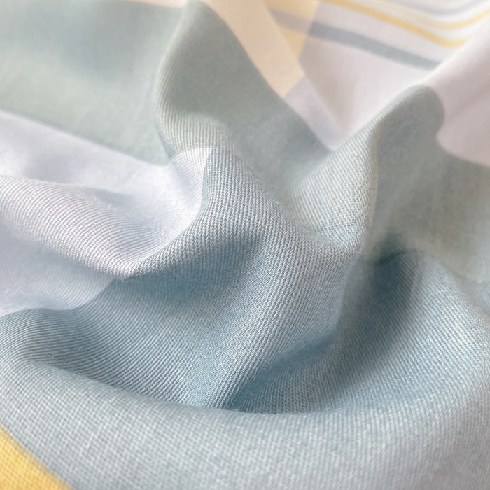 91家纺网 家纺一手货源 找家纺 麋兔 2025新款全棉纯棉ins印花单品被套 被套单件 蓝色金典