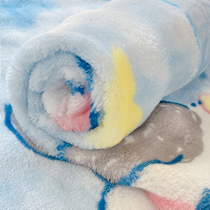 91家纺网 家纺一手货源 找家纺 品乐家纺 2025新款秋冬高克重牛奶绒保暖床单单品床单单件床单 蓝心萌宠