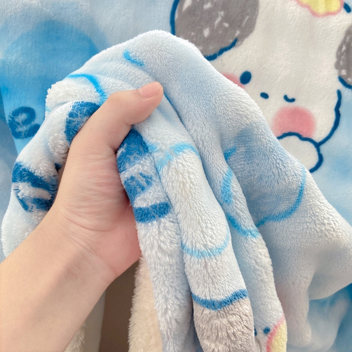 91家纺网 家纺一手货源 找家纺 品乐家纺 2025新款秋冬高克重牛奶绒保暖床单单品床单单件床单 蓝心萌宠