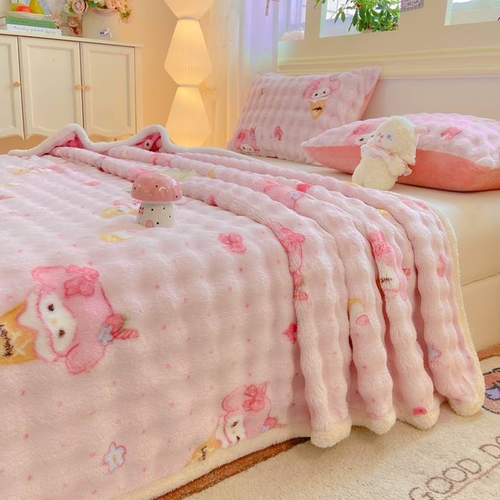 91家纺网 家纺一手货源 找家纺 品乐家纺 2025新款秋冬高克重牛奶绒保暖床单单品床单单件床单 美乐迪