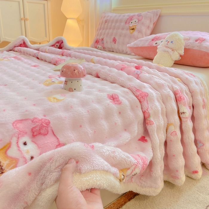 91家纺网 家纺一手货源 找家纺 品乐家纺 2025新款秋冬高克重牛奶绒保暖床单单品床单单件床单 美乐迪