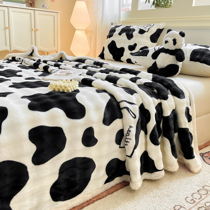 91家纺网 家纺一手货源 找家纺 品乐家纺 2025新款秋冬高克重牛奶绒保暖床单单品床单单件床单 萌牛