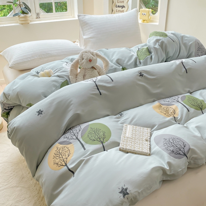 91家纺网 家纺一手货源 找家纺 麋兔 2025新款全棉纯棉ins印花单品被套 被套单件 秋末