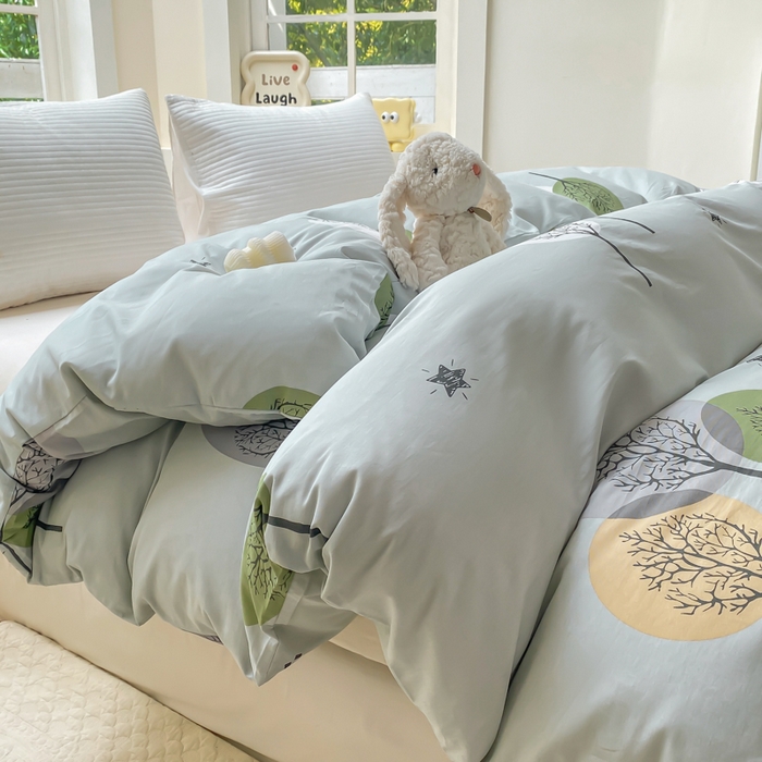 91家纺网 家纺一手货源 找家纺 麋兔 2025新款全棉纯棉ins印花单品被套 被套单件 秋末