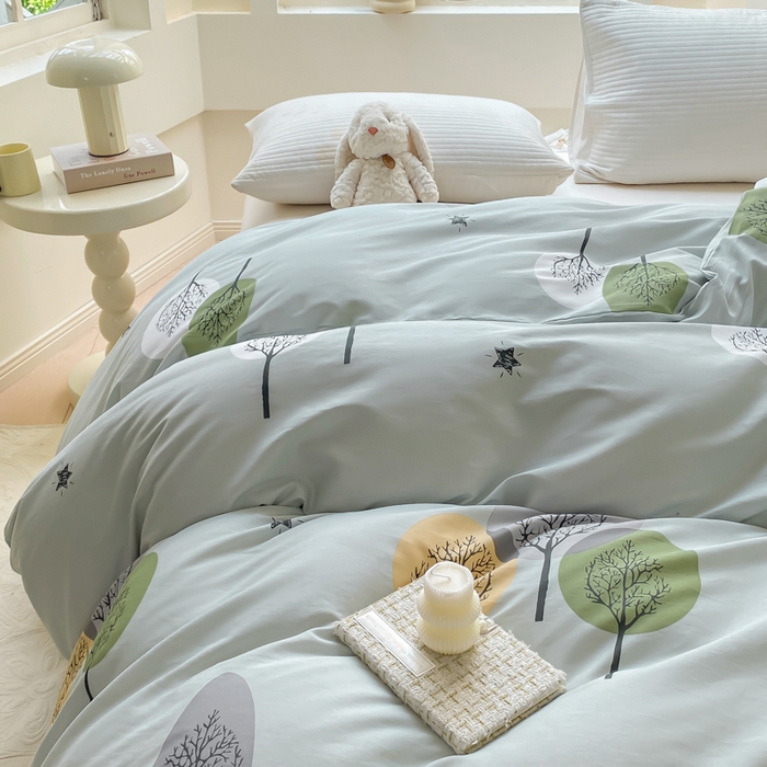 91家纺网 家纺一手货源 找家纺 麋兔 2025新款全棉纯棉ins印花单品被套 被套单件 秋末