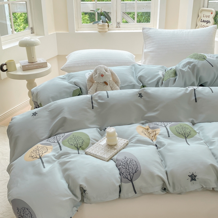 91家纺网 家纺一手货源 找家纺 麋兔 2025新款全棉纯棉ins印花单品被套 被套单件 秋末