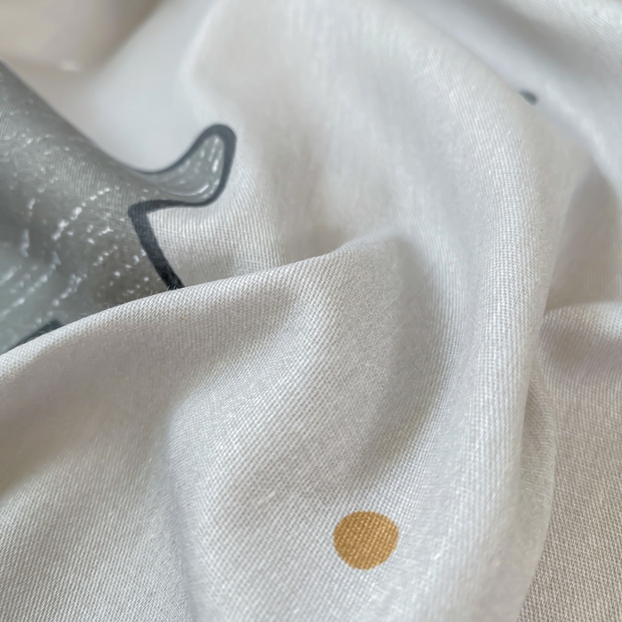 91家纺网 家纺一手货源 找家纺 麋兔 2025新款全棉纯棉ins印花单品被套 被套单件 月之心-灰