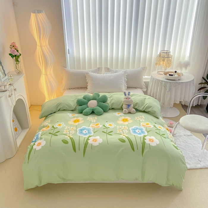 91家纺网 家纺一手货源 找家纺 麋兔 2025新款全棉纯棉ins印花单品被套 被套单件 花暖香风