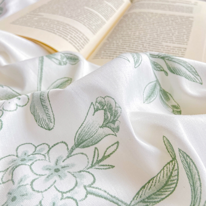 91家纺网 家纺一手货源 找家纺 麋兔 2025新款全棉纯棉ins印花单品被套 被套单件 梅香凝枝