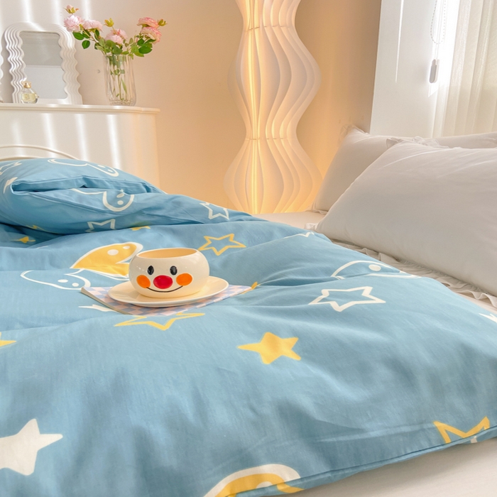 91家纺网 家纺一手货源 找家纺 麋兔 2025新款全棉纯棉ins印花单品被套 被套单件 铭心