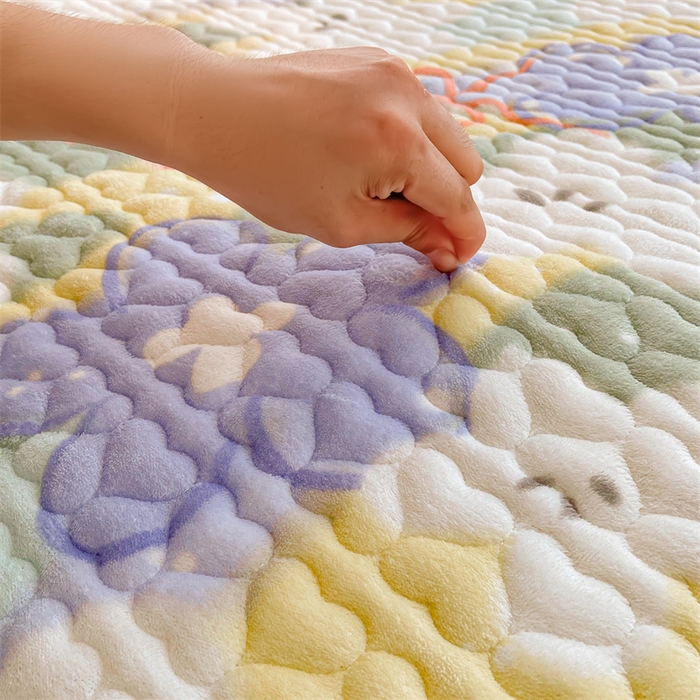 91家纺网 家纺一手货源 找家纺 雯豆家纺 2025新款牛奶绒花边床笠单床笠单品床笠单件床笠 牛奶绒花边床笠-春日妮彩