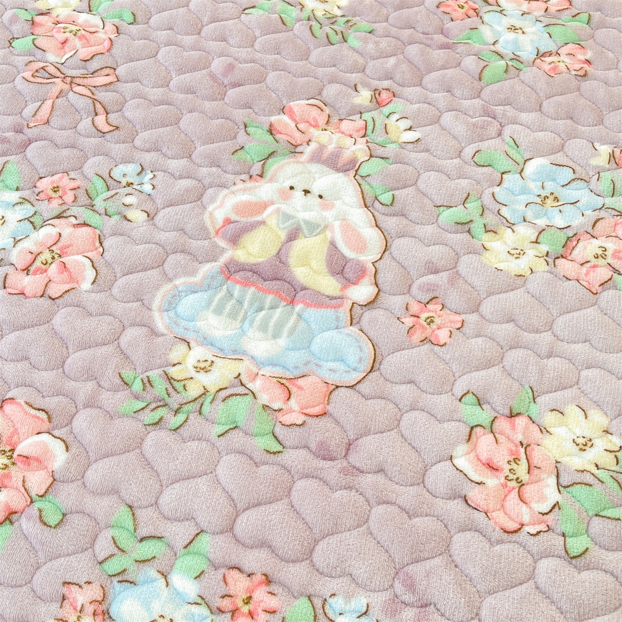 91家纺网 家纺一手货源 找家纺 雯豆家纺 2025新款牛奶绒花边床笠单床笠单品床笠单件床笠 牛奶绒花边床笠-花花仙子