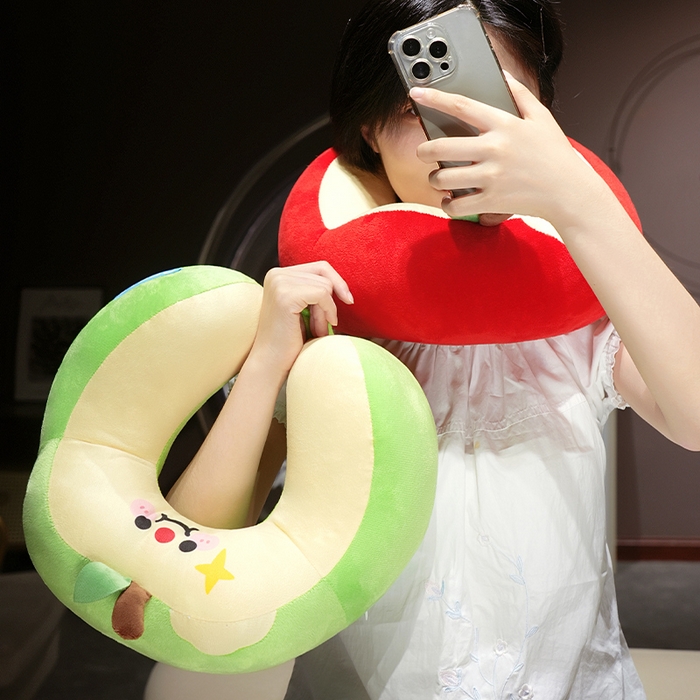 91家纺网 家纺一手货源 找家纺 仟亿莱 2025新款苹果驼峰U型枕 组合图仅供展示不可下单 30X30cm