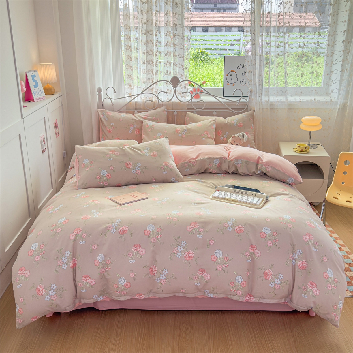 91家纺网 家纺一手货源 找家纺 （总）恒爱家纺 2025新款全棉花卉四件套