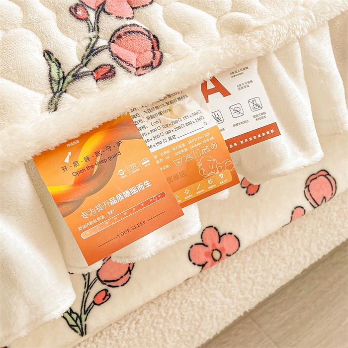 91家纺网 家纺一手货源 找家纺 雯豆家纺 2025新款牛奶绒花边床笠单床笠单品床笠单件床笠 牛奶绒花边床笠-花影重重