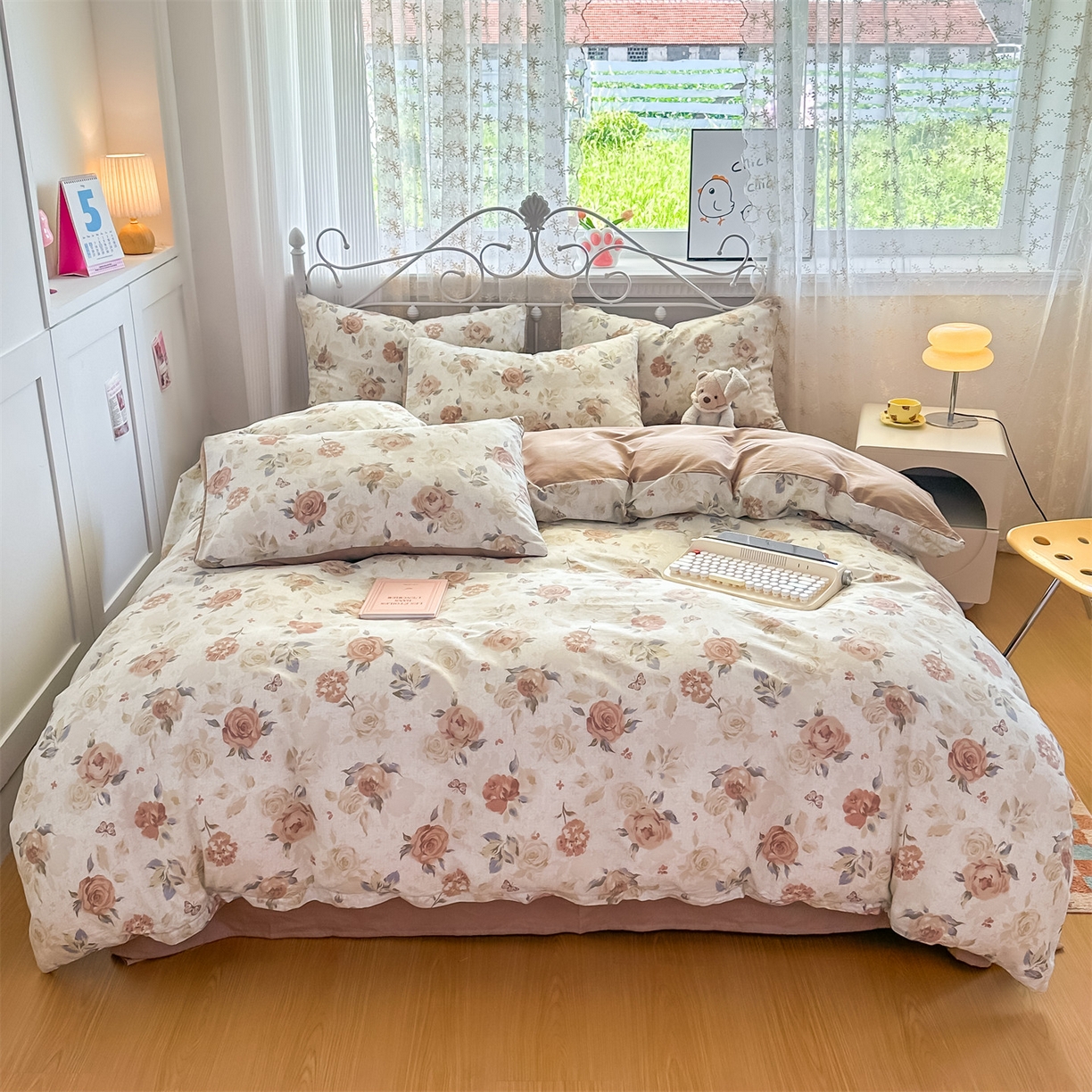 91家纺网 家纺一手货源 找家纺 （总）恒爱家纺 2025新款全棉花卉四件套