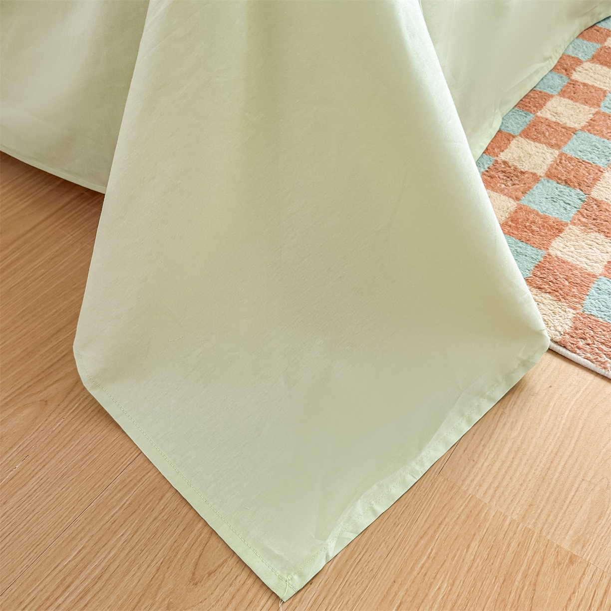 91家纺网 家纺一手货源 找家纺 恒爱家纺 2025新款全棉花卉四件套 绿色仙子