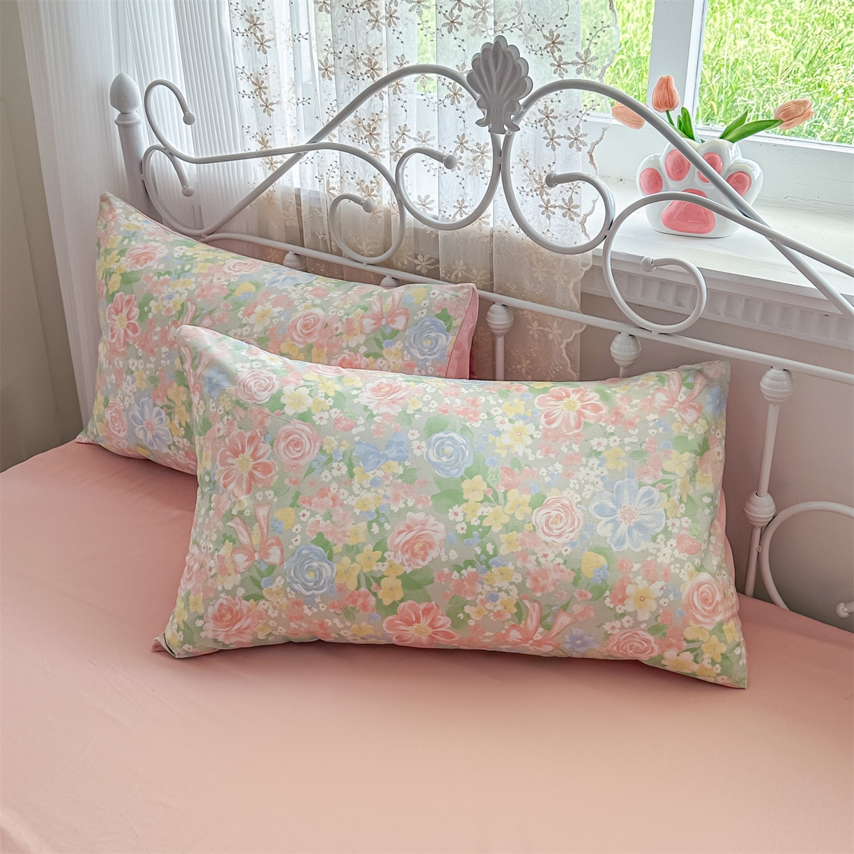 91家纺网 家纺一手货源 找家纺 恒爱家纺 2025新款全棉花卉四件套 曼塔