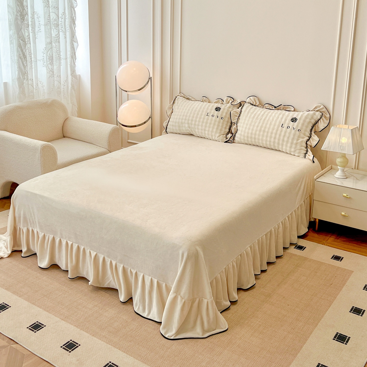 91家纺网 家纺一手货源 找家纺 （总）言熙居家纺 2025新款牛奶绒绣花四件套