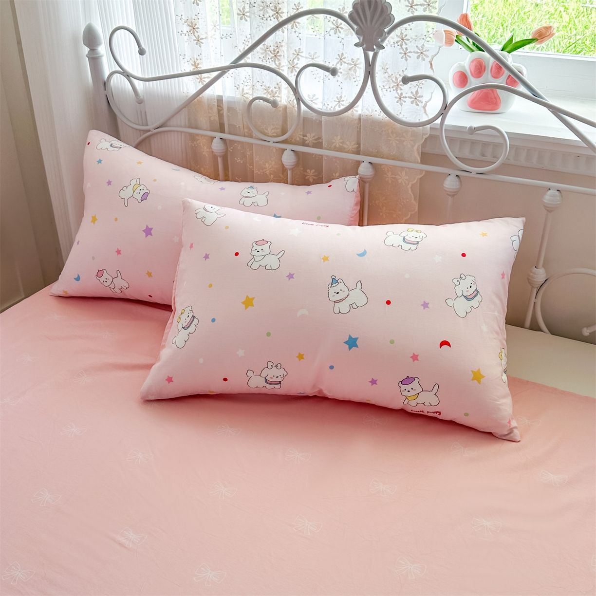 91家纺网 家纺一手货源 找家纺 恒爱家纺 2025新款全棉花卉四件套 小公主