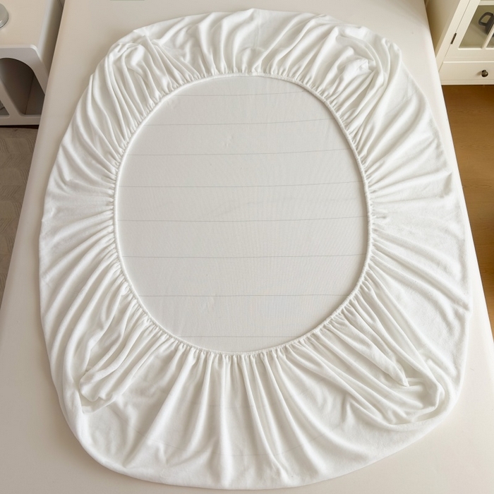 91家纺网 家纺一手货源 找家纺 璐维斯 2025新款秋冬保暖牛奶绒床笠床垫套保护套跨境外贸电商全尺寸现货 白色