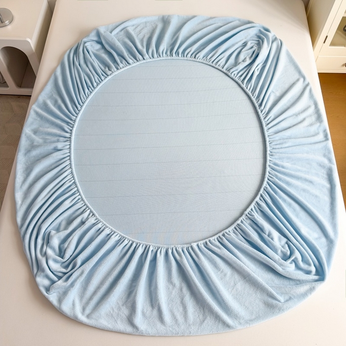 91家纺网 家纺一手货源 找家纺 璐维斯 2025新款秋冬保暖牛奶绒床笠床垫套保护套跨境外贸电商全尺寸现货 浅蓝