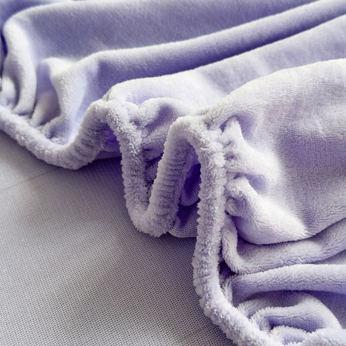 91家纺网 家纺一手货源 找家纺 璐维斯 2025新款秋冬保暖牛奶绒床笠床垫套保护套跨境外贸电商全尺寸现货 浅紫