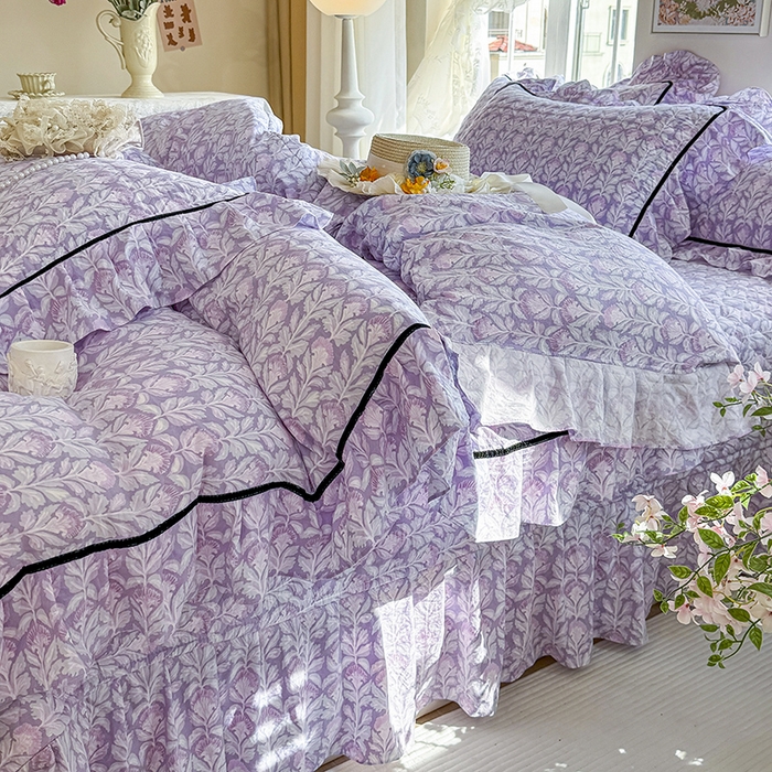 91家纺网 家纺一手货源 找家纺 （总）宜凡家纺 2025新款A类水洗珍珠棉床盖四件套