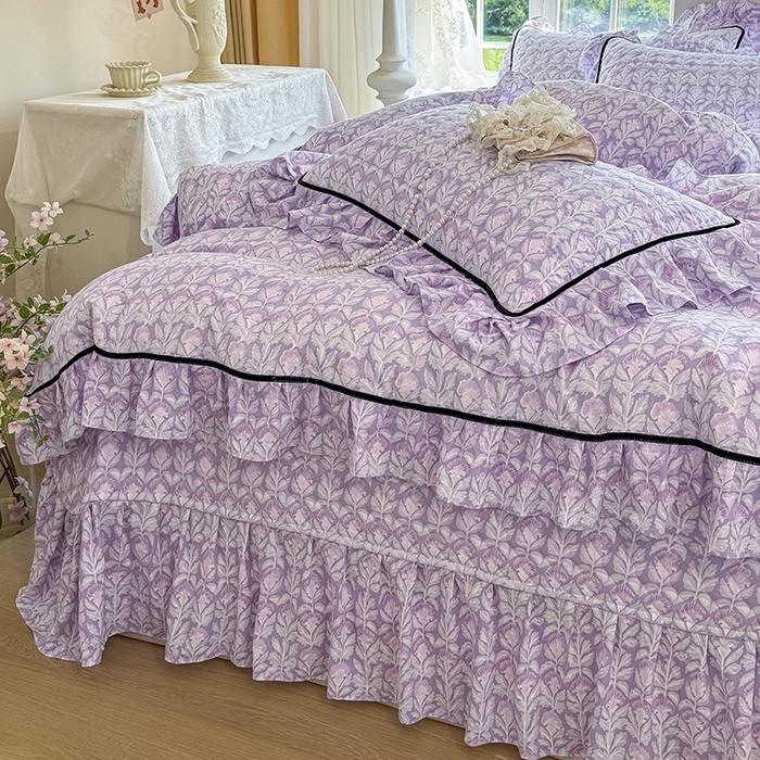 91家纺网 家纺一手货源 找家纺 （总）宜凡家纺 2025新款A类水洗珍珠棉床盖四件套