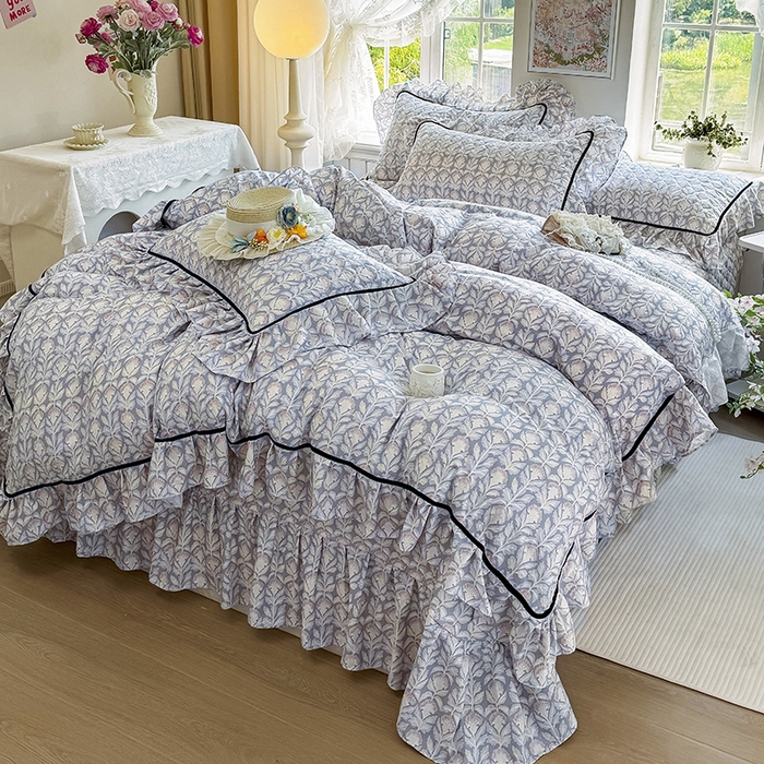 91家纺网 家纺一手货源 找家纺 （总）宜凡家纺 2025新款A类水洗珍珠棉床盖四件套