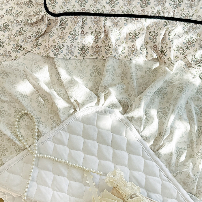 91家纺网 家纺一手货源 找家纺 宜凡家纺 2025新款A类水洗珍珠棉床盖四件套 卡诺