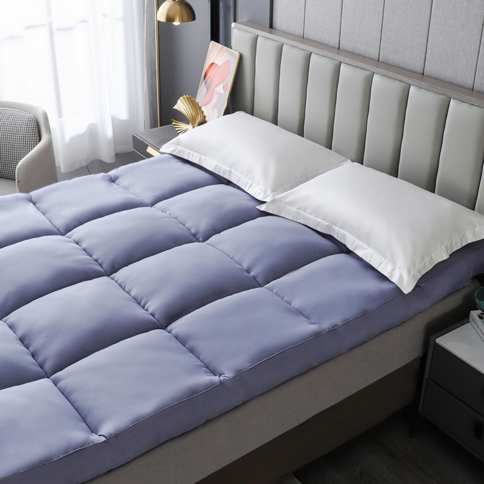 91家纺网 家纺一手货源 找家纺 爱顿家纺 2025新款五星酒店床垫 蓝色